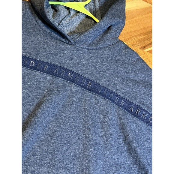 Under Armour Small Project‎ Rock Cropped Fleece Pullover Hoodie Navy Oversized - Picture 3 of 5